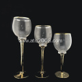 Plating Candle Holder With Gold Rim Candle Holder